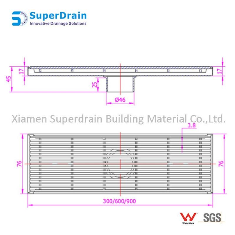 High Quality Stainless Steel Slimline Shower Floor Drain