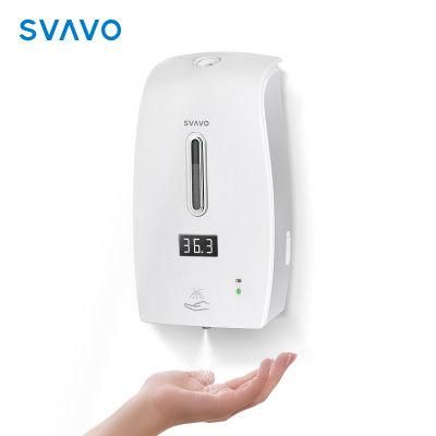 Svavo Newest Touchless Alchohol Soap Spray Dispenser with Thermometer