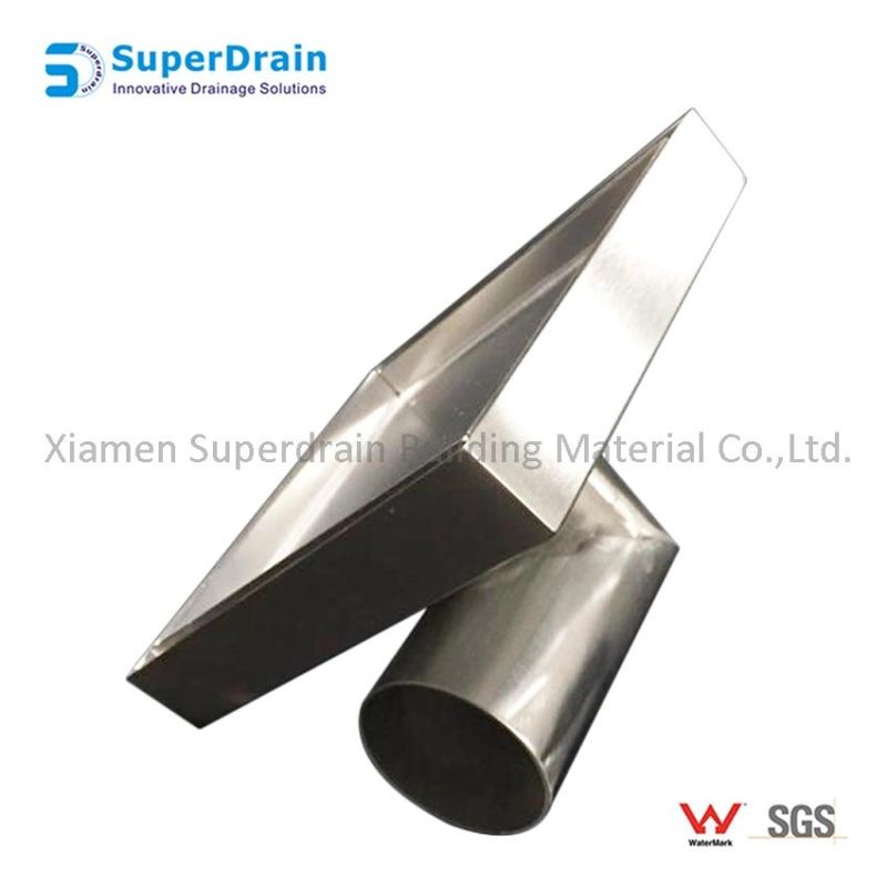 China SUS Horizontal Tile Insert Watermark Waste Drainer