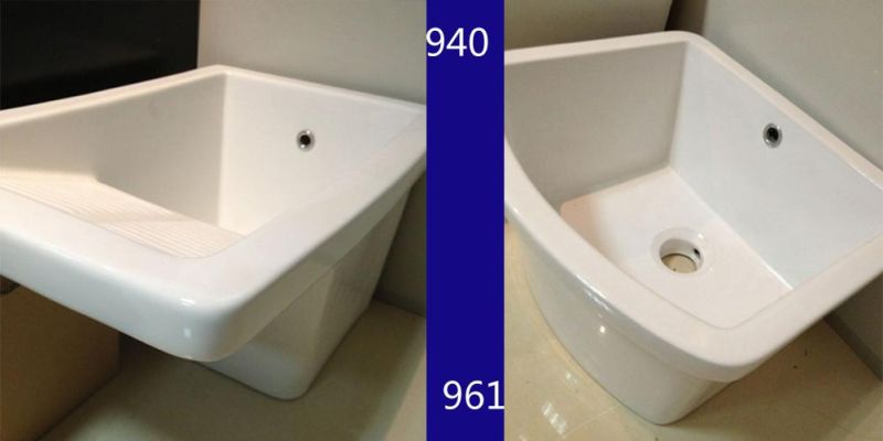 Hot selling Square Ceramic Laundry Tub for Bathroom Fixture