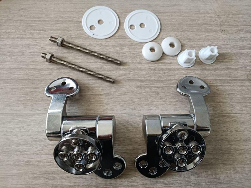 Slow Close Stainless Attachment for Toilet Seat Soft Close Zinc Alloy Toilet Seat Hinges