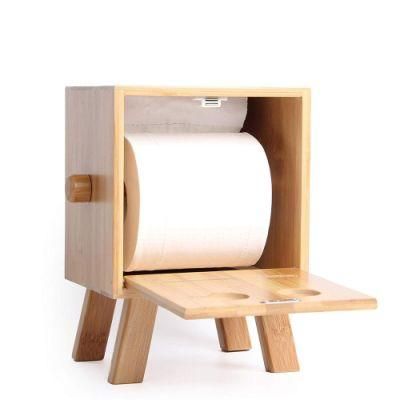 Tissue Box Cover Square Toilet Paper Holder for Bamboo Bathroom Accessories Tissue Box