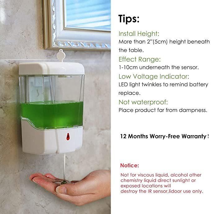 Smart Touchless Automatic 700ml Hand Clean Sterilization Soap Dispenser Dispensador De Gel