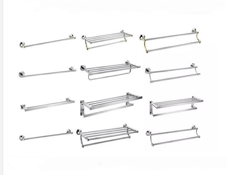 Sanipro Bathroom Accessory Wall Mounted Stainless Steel Double Towel Rack