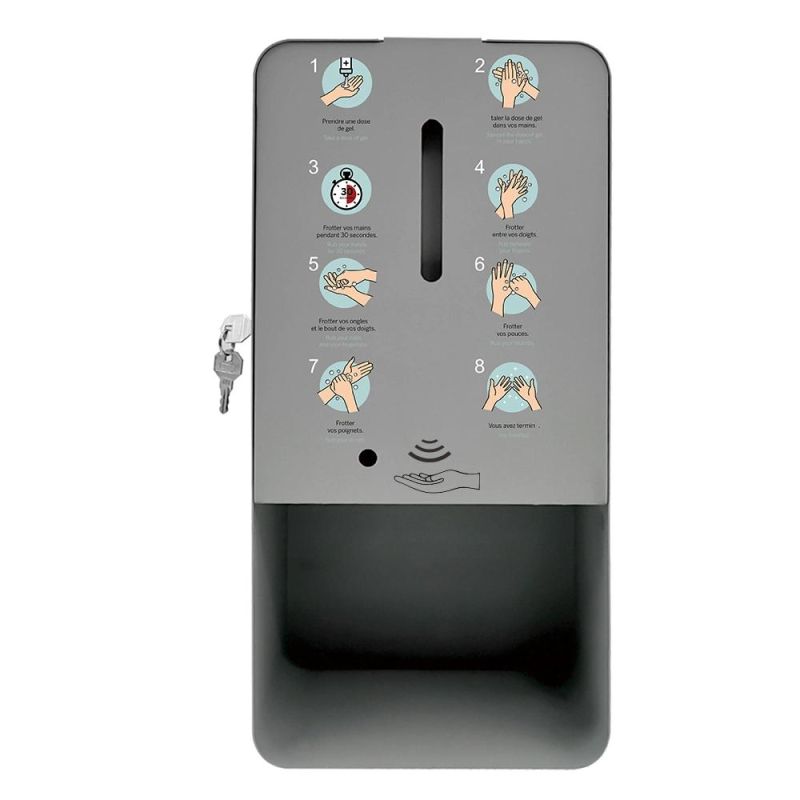 Wall Mounted Manual F1408 Battery Dispensers Stainless Steel Plastic Hand Sanitizer Automatic Liquid Soap Dispenser