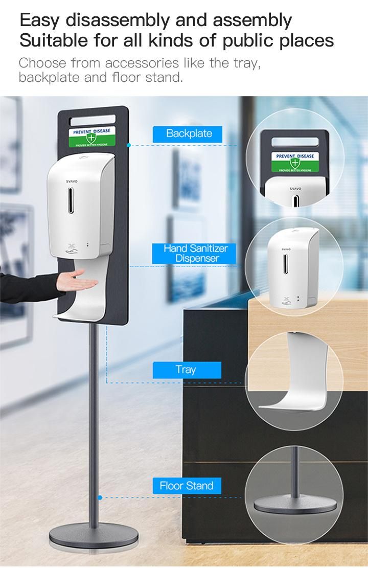 Wholesale Smart Sensor Floor Stand Touchless Hand Sanitizer Dispenser for Mall