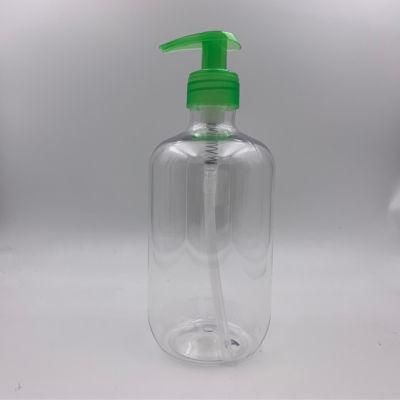 Empty 500ml Transparent Clear Bottle with Lotion Pump