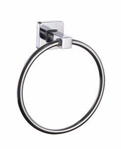 Zinc Alloy Wall Mounted Chrome Square Towel Ring