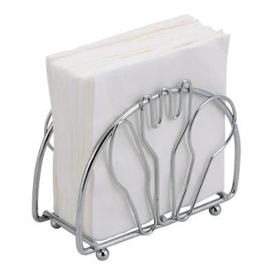 Kitchen Countertops Table Tissue Standing Paper Collection Metal Napkin Holder