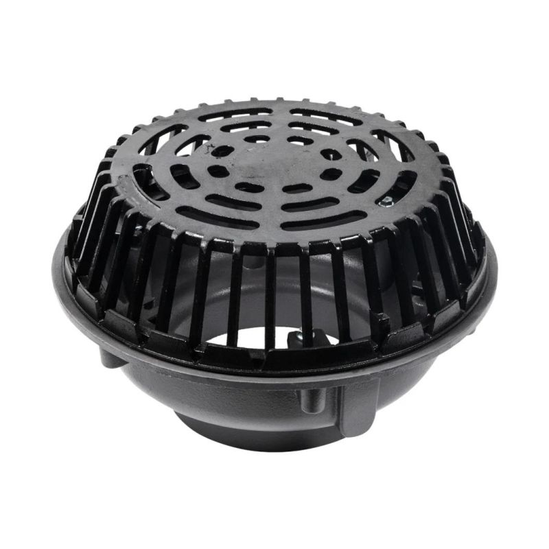 Cast Iron No-Hub Connection Roof Drain with Dome Strainer