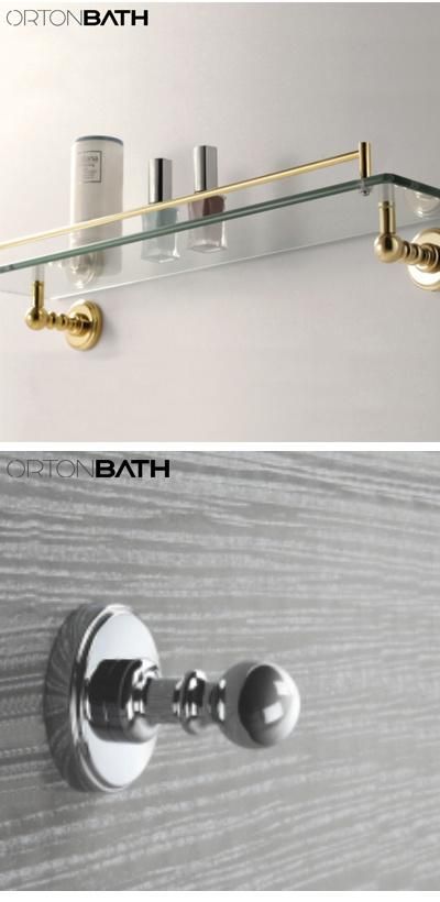 Ortonbath Wall Hung Toilet Paper Roll Holder, Soap Dispenser, Toilet Paper Holder, Glass Shelf, Gold, Stainless Steel Bathroom Accessory