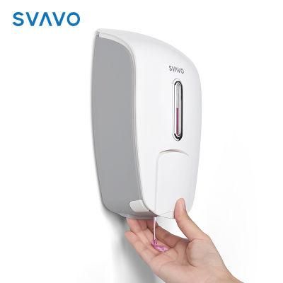 Big Volume Hand Operated Wall Mounted Liquid Soap Dispenser with Transparent Window for Office Building