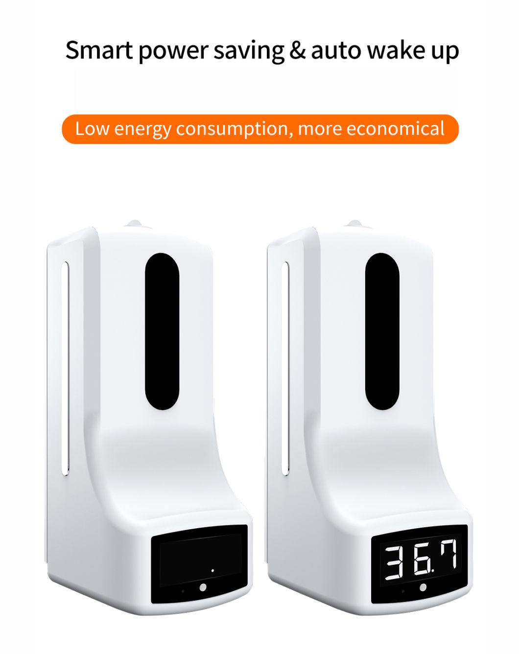 Wall Mount Automatic Hand Sanitizer Dispenser with Infrared Thermometer