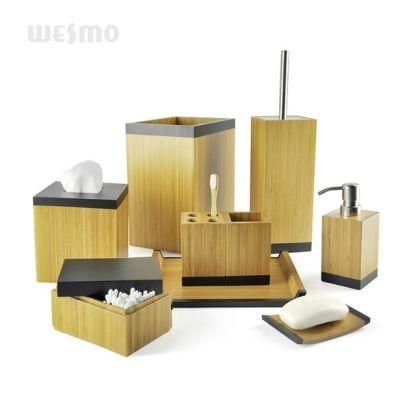 Carbonized Bamboo Wood Household Product Bathroom Decorative Items Bath Accessory