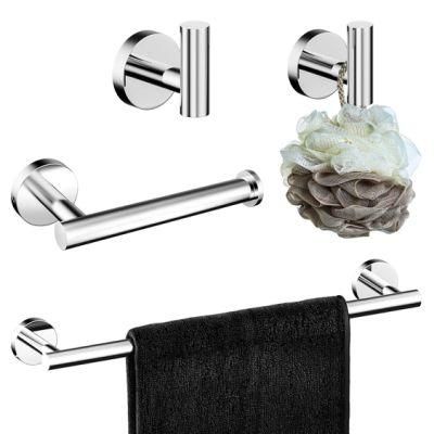 SUS304 Stainless Steel Round Wall-Mounted Bathroom Towel Rack Sets