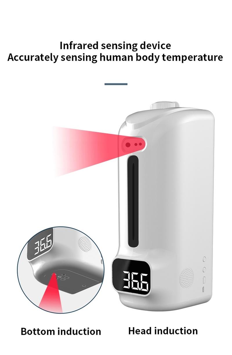 Double Function 1000ml Hand Sanitize Sterilizer Machine Sensor Rapid Automatic UV Disinfection Dispenser with Temperature Measurement Function