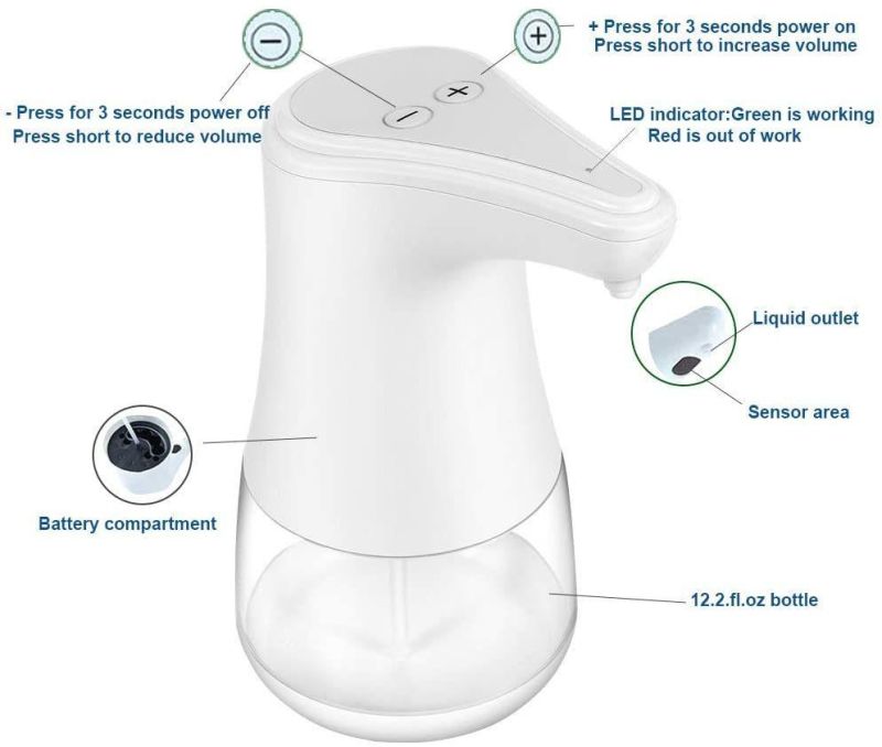 Home Office Touchless Hands Free Sanitizer Liquid Electric Foam Smart Spray Alcohol Foam Gel Automatic Sensor Soap Dispenser