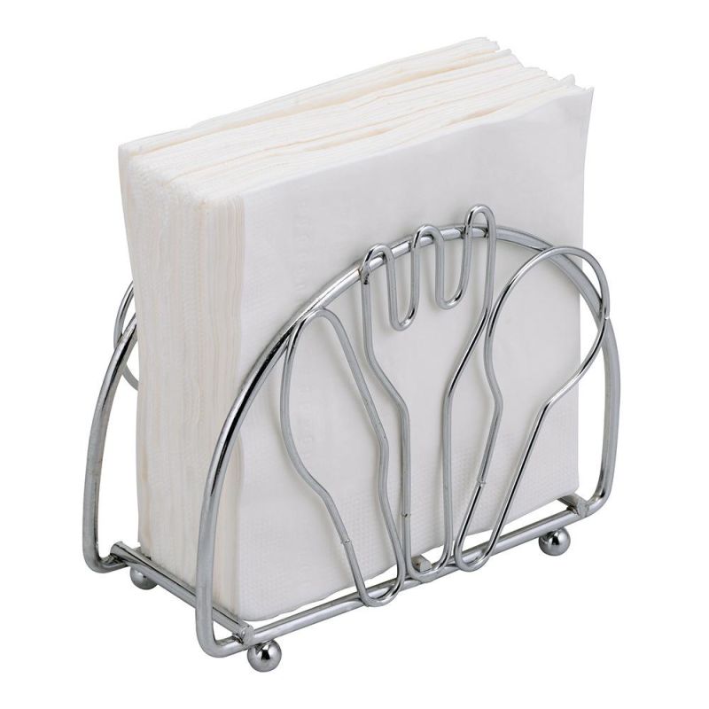 Stainless Steel Wire Collection Napkin Holder Tissue Paper Holder Rack for Countertop Table