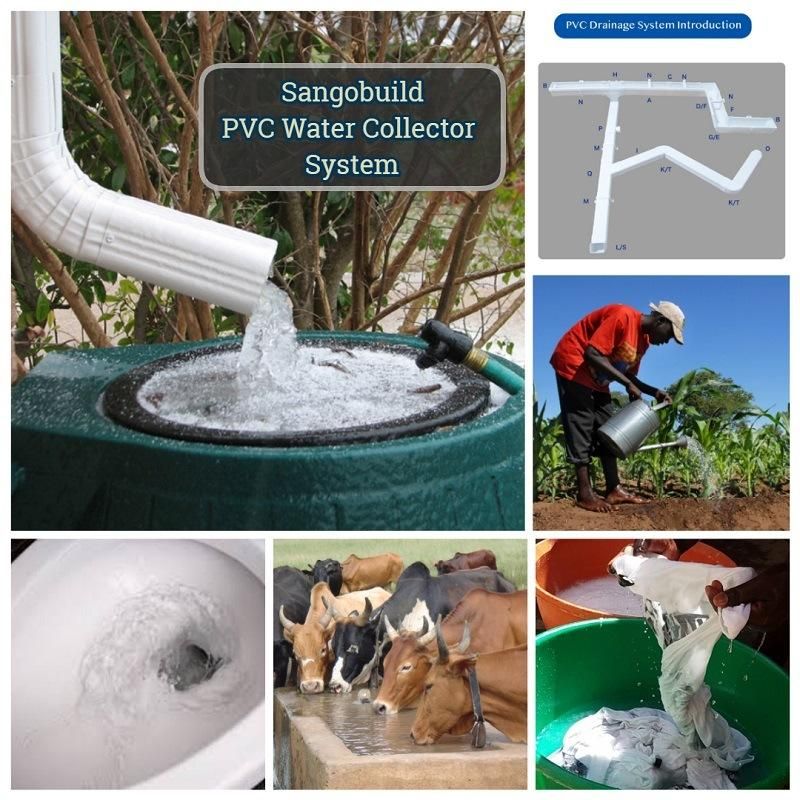 ASA PVC Plastic Pipe Fitting 3m 6m White Brown Length Rain Gutters
