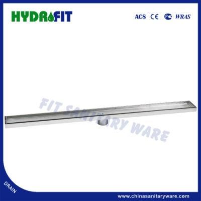 Hot Sale Stainless Steel Tile Insert Vertical Outlet Linear Shower Drain Linear Drainer Shower Drainer Without Flange (FD6110)