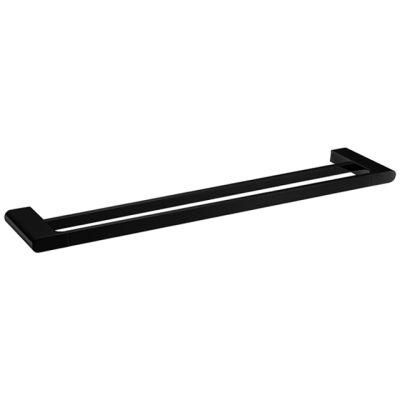 Bathroom Accessories Brass Matt Black Towel Ring Rack Double Towel Bar (NC5009-MB)