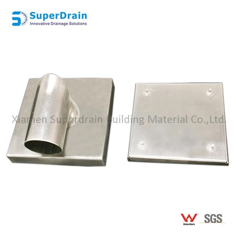 China SUS Horizontal Tile Insert Watermark Waste Drainer