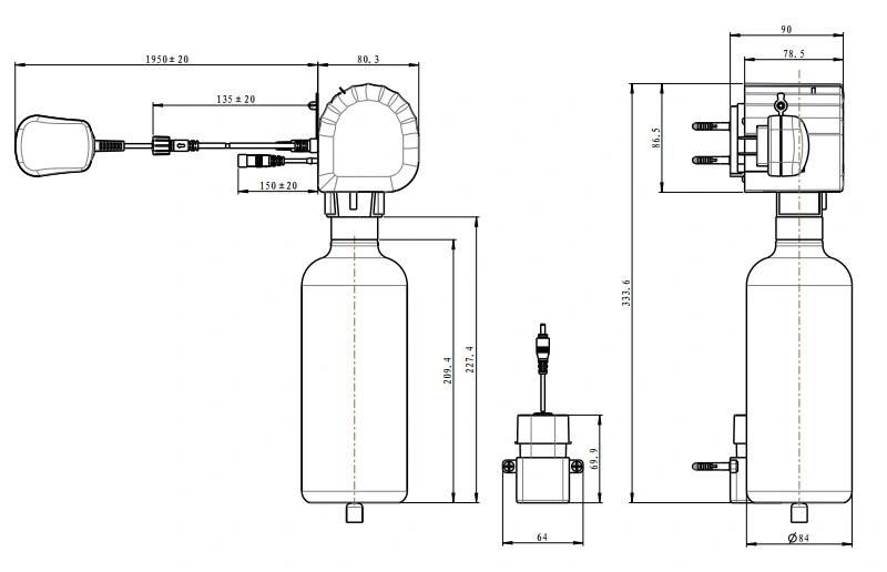DC6V/AC220V Hands Free Foam Liquid Soap Dispenser