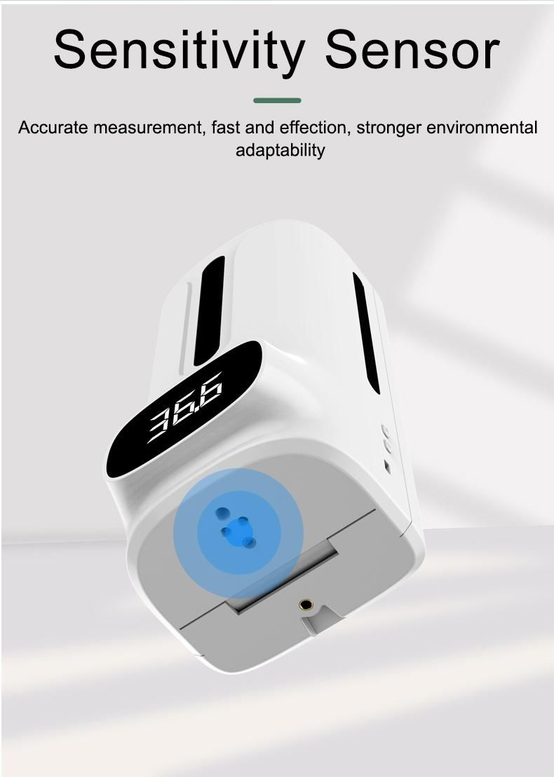 K9 PRO Plus 2-in-1 Auto Sensor Hand Sanitizer Dispenser & Thermometer Desktop 1200ml for Bathroom