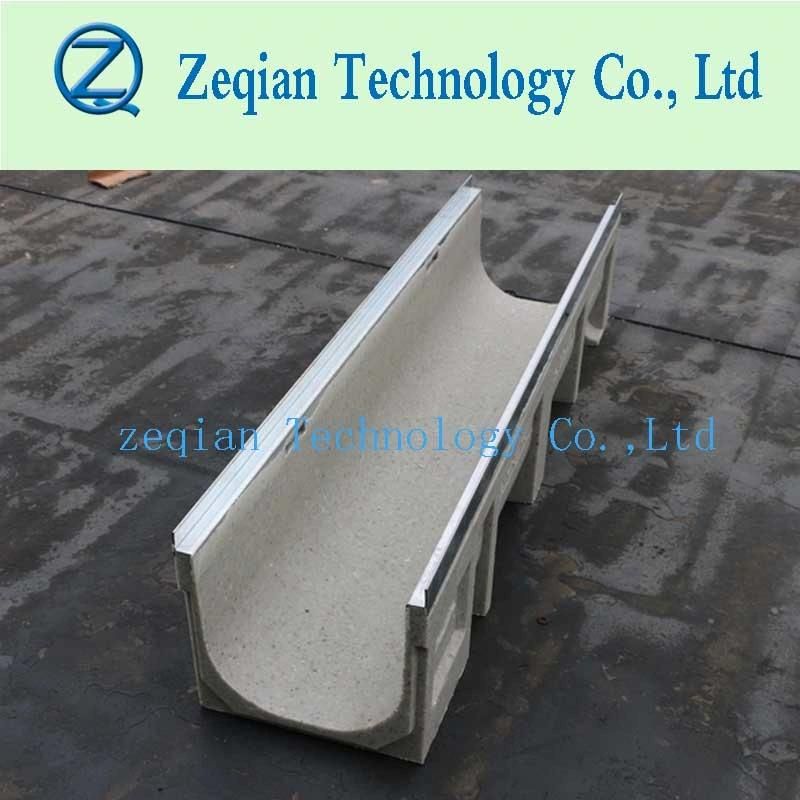 En1433 C250 Loading Polymer Concrete Trench Drain with Metal Cover