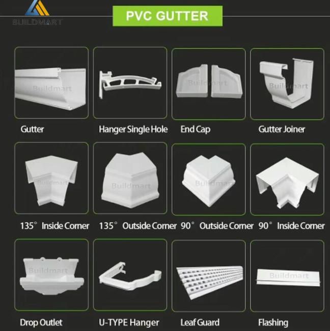 Customized Perforated Metal Aluminum Mesh Extruded Rain Gutter System Left Filter Gutter Guards Roofing Gutters De Aluminum