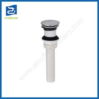 PP White Pop up Sanitary Basin Waste with Big Cap