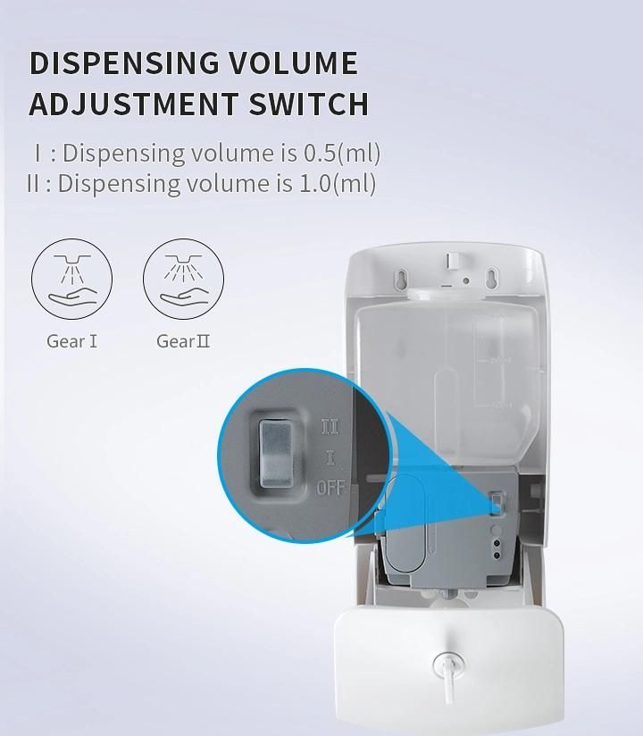 Wall Mounted ABS Plastic Automatic Hand Free Sensor Alcohol Liquid Spray Dispenser