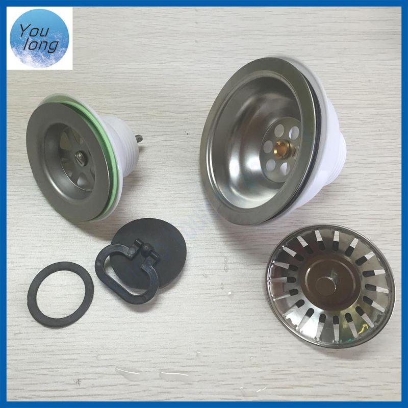 Chrome Plated Bathroom Shower Round Floor Strainer Zinc Floor Drain with Screws