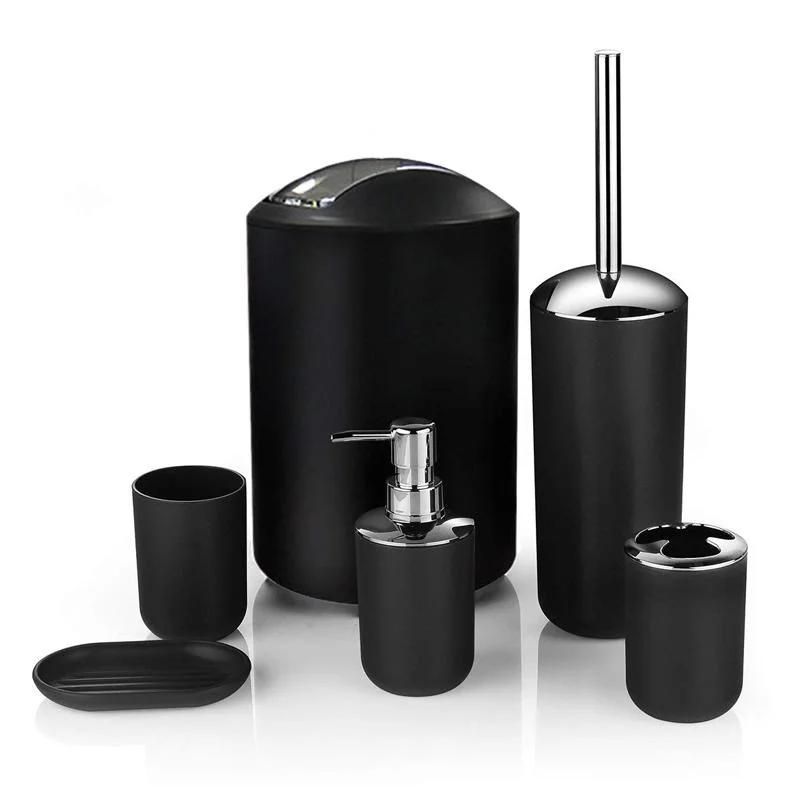 6-Piece Plastic Bathroom Sets for Bathroom Use