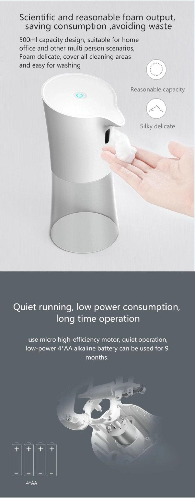 Touchless Soap Dispenser Infrared Smart Sensor Automatic and Touch-Free Portable Liquid Soaps Dispensers