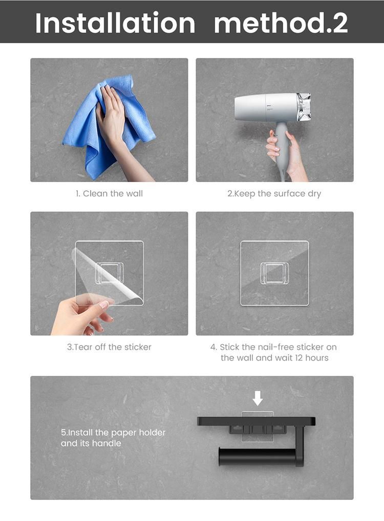 Saige ABS Plastic Wall Mount Tissue Holder Toilet Paper Holder