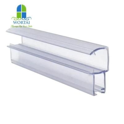 PVC Plastic Profile Shower Door Seal Strip Can Fixed Wool Pile Weather Strip