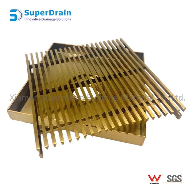 Durable SUS304 Brushed Golden Wedge Wire Grate Drainer