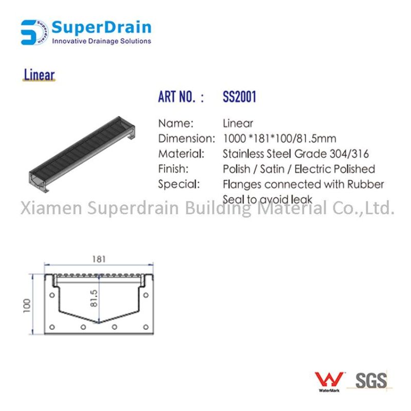 Stainless Steel Kitchen Gutter Drain System