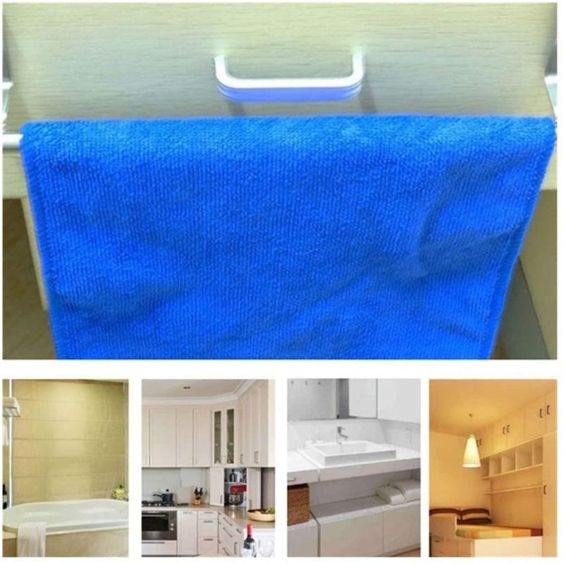 Anti-Slip Stainless Steel Extendable Over Door Towel Rail Cupboard Drawer Cabinet Towel Holder