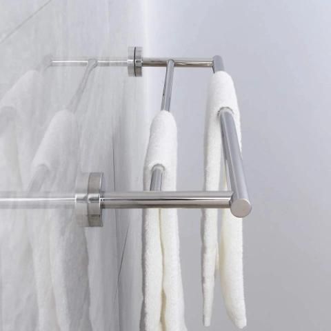 Stainless Steel 304 Little Round Base Single Towel Bar