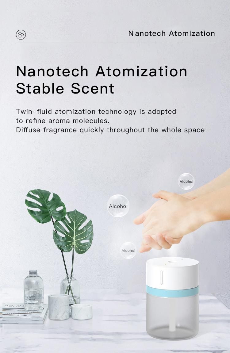 Scenta Innovative Product OEM Plastic CE RoHS FCC Hand Wash Alcohol Nano Sprayer Liquid Dispenser Factory