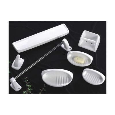 Wholesale Sanitary Wall Mounted Bath Accessories 7 PCS White Ceramic Bathroom Fittings Sets