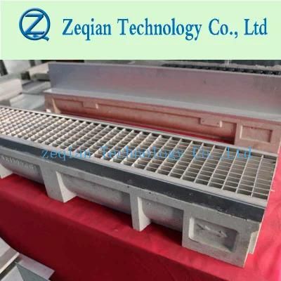Galvanized Steel Grating Cover Polymer Resin Drainage Trench Channel for Rain Water