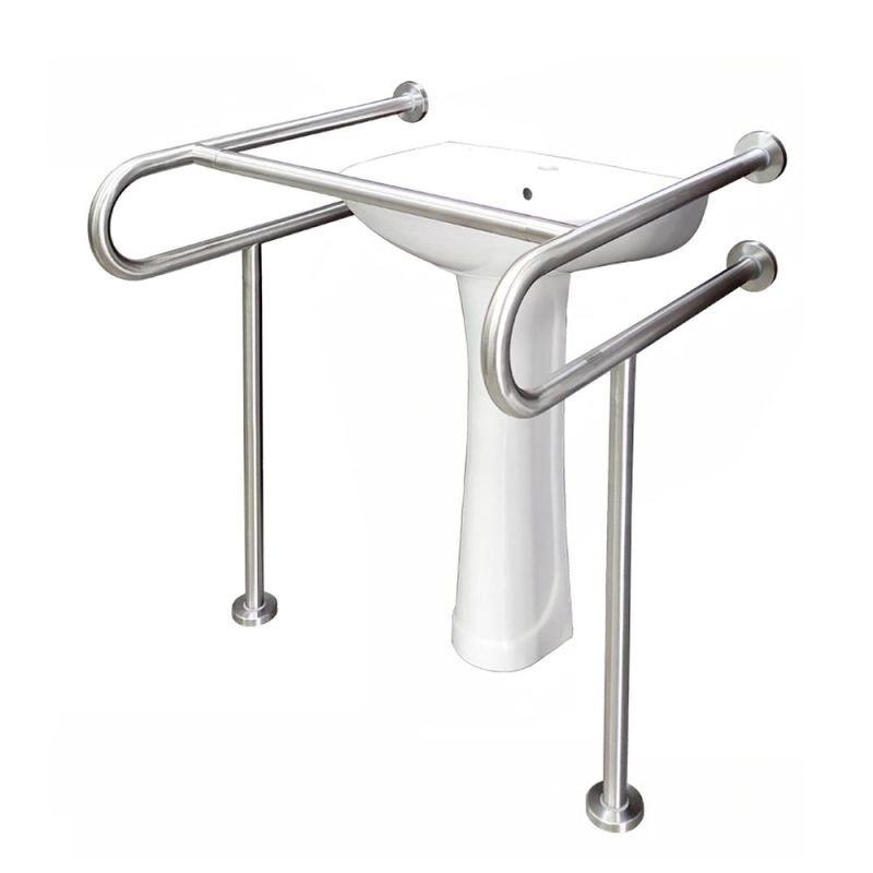 Wholesale Hospital 304 Stainless Steel Grab Bar Toilet Safety Handle Anti-Slip Bathroom Handrail