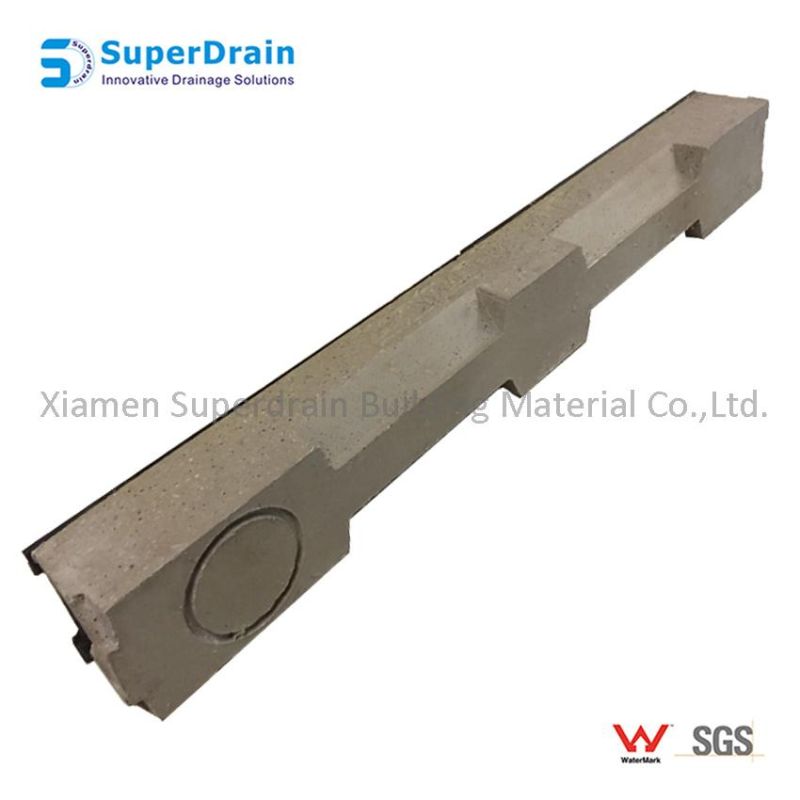 Polymer Concrete Trench Drain with Ductile Iron Grating for Surface Gully Drainage System